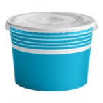 Choice 12 oz. Green Paper Frozen Yogurt / Food Cup with Flat Lid - 50/Case Choice 12 oz. Green Paper Frozen Yogurt / Food Cup with Flat Lid - 50/Case