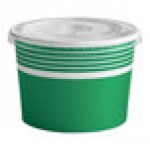 Choice 12 oz. Green Paper Frozen Yogurt / Food Cup with Flat Lid - 50/Case Choice 12 oz. Green Paper Frozen Yogurt / Food Cup with Flat Lid - 50/Case
