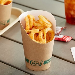 EcoChoice Medium 12 oz. Kraft Compostable Paper Scoop Cup - 50/Pack