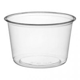 Fabri-Kal Alur 16 oz. Recycled Clear PET Plastic Round Deli Container - 50/Pack Fabri-Kal Alur 16 oz. Recycled Clear PET Plastic Round Deli Container - 50/Pack