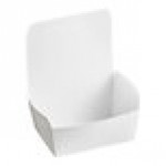 Fold-Pak 04BPDINEWM Bio-Pak Dine White Microwavable Paper #4 Take-Out Container 7 3/4