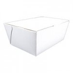 Fold-Pak 04BPDINEWM Bio-Pak Dine White Microwavable Paper #4 Take-Out Container 7 3/4