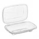 Inline Plastics Safe-T-Chef 24 oz. Tamper-Resistant, Tamper-Evident Rectangular Hinged Container with Dome Lid - 136/Case Inline Plastics Safe-T-Chef 24 oz. Tamper-Resistant, Tamper-Evident Rectangular Hinged Container with Dome Lid - 136/Case