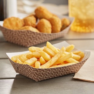 Carnival King #50 1/2 lb. Cornerstone Paper Food Tray - 250/Pack Carnival King #50 1/2 lb. Cornerstone Paper Food Tray - 250/Pack