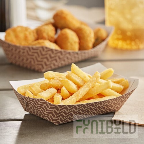 Carnival King #50 1/2 lb. Cornerstone Paper Food Tray - 250/Pack