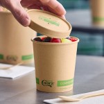 EcoChoice 16 oz. Kraft Paper Food Cup with Vented Lid - 25/Pack
