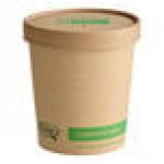 EcoChoice 16 oz. Kraft Paper Food Cup with Vented Lid - 25/Pack