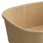 Choice 16 oz. Square Kraft PE-Lined Microwavable Take-Out Container - 300/Case