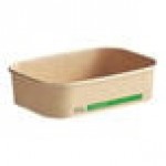 Choice 16 oz. Square Kraft PE-Lined Microwavable Take-Out Container - 300/Case