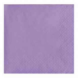 Creative Converting 139186154 Luscious Lavender Purple 2-Ply Beverage Napkin - 600/Case