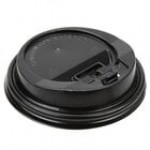 Choice White Hot Paper Cup Travel Lid with Hinged Tab for 10-24 oz. Standard Cups and 8 oz. Squat Cups - 1,000/Case