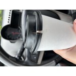 Choice White Hot Paper Cup Travel Lid with Hinged Tab for 10-24 oz. Standard Cups and 8 oz. Squat Cups - 1,000/Case