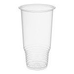 Choice Heavy Duty 32 oz. Pedestal Heavy Weight Clear PET Plastic Cold Cup - 50/Pack