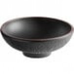Acopa Heika 35 oz. Black Matte Textured Stoneware Bowl - Sample