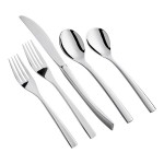 Acopa Lore 18/8 Stainless Steel Extra Heavy Weight Flatware 5-Piece Set - Sample Acopa Lore 18/8 Stainless Steel Extra Heavy Weight Flatware 5-Piece Set - Sample