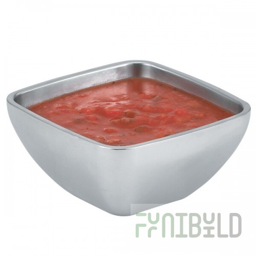 Vollrath 47659 24 oz. Double Wall Square Serving Bowl