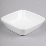 Libbey 911194433 Chef's Selection 5 oz. Aluma White Porcelain Square Bowl - 36/Case
