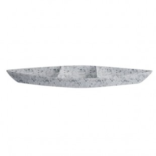 G.E.T. Enterprises BT319-MOD-G Bugambilia 6.9 Qt. Smooth MOD Finish Gray Granite Resin-Coated Aluminum Deep Boat with Dividers