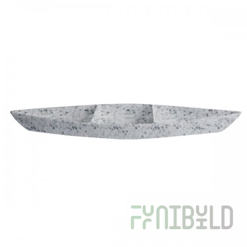 G.E.T. Enterprises BT319-MOD-G Bugambilia 6.9 Qt. Smooth MOD Finish Gray Granite Resin-Coated Aluminum Deep Boat with Dividers