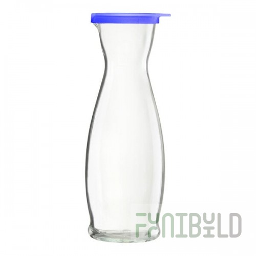 10 Strawberry Street Specialty 35 oz. Indro Glass Carafe with Flat Lid - 6/Case