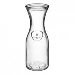 Libbey 33.875 oz. Glass Carafe and Plastic Lid Set - 12 Glasses, 24 Lids