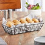 American Metalcraft ROB2613 Black Zorro Rectangular Basket - 13