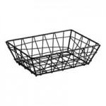 American Metalcraft ROB2613 Black Zorro Rectangular Basket - 13