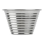 American Metalcraft RSC4 4 oz. Stainless Steel Round Ribbed Sauce Cup - 12/Case