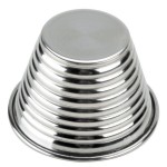 American Metalcraft RSC4 4 oz. Stainless Steel Round Ribbed Sauce Cup - 12/Case