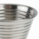 American Metalcraft RSC4 4 oz. Stainless Steel Round Ribbed Sauce Cup - 12/Case