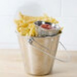 American Metalcraft RSC4 4 oz. Stainless Steel Round Ribbed Sauce Cup - 12/Case