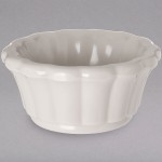 Carlisle 4394242 1 oz. Ivory Bone Scalloped Melamine Ramekin - 48/Case