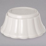 Carlisle 4394242 1 oz. Ivory Bone Scalloped Melamine Ramekin - 48/Case