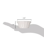 Carlisle 4394242 1 oz. Ivory Bone Scalloped Melamine Ramekin - 48/Case