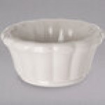 Carlisle 4394242 1 oz. Ivory Bone Scalloped Melamine Ramekin - 48/Case