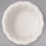 Carlisle 4394242 1 oz. Ivory Bone Scalloped Melamine Ramekin - 48/Case