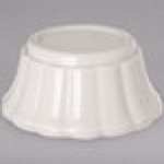 Carlisle 4394242 1 oz. Ivory Bone Scalloped Melamine Ramekin - 48/Case
