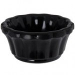 Carlisle 4394242 1 oz. Ivory Bone Scalloped Melamine Ramekin - 48/Case
