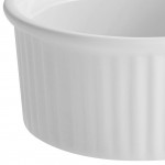 Acopa 5 oz. Bright White Fluted Porcelain Ramekin - 12/Pack