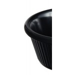 Acopa 6 oz. Black Fluted Melamine Ramekin - 12/Case