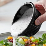 Acopa 6 oz. Black Fluted Melamine Ramekin - 12/Case