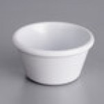Acopa 6 oz. Black Fluted Melamine Ramekin - 12/Case