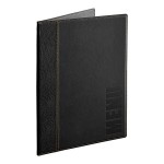 American Metalcraft MCTRLSBL Securit Faux Leather Menu Holder - Black