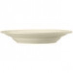 Libbey Porcelana Cream 51 oz. Cream White Wide Rim Rolled Edge Porcelain Pasta Bowl - 12/Case