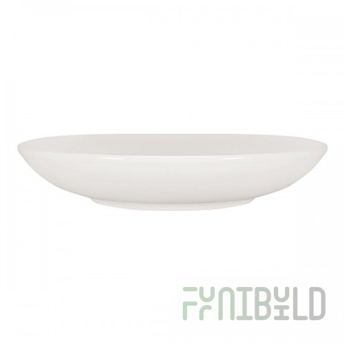 Tuxton Midtown AlumaTux 43 oz. Pearl White China Serving Bowl - 12/Case