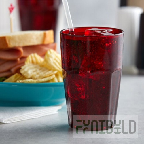 GET 9910-1-R Bahama 10 oz. Red Customizable SAN Plastic Tumbler - 72/Case