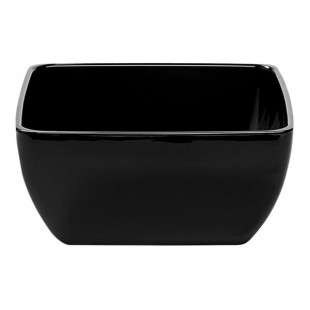 APS Pure 128.5 oz. Square Black Melamine Bowl - 3/Case APS Pure 128.5 oz. Square Black Melamine Bowl - 3/Case