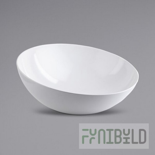 TableCraft 10185W Sierra Grande 15 Qt. White Round Melamine Serving Bowl