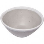 GET B-81-CRM Pottery Market 8 oz. Glazed Cream Melamine Bowl with Brown Trim - 24/Case