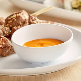 GET Enterprises B-500-W Riverstone 3 oz. White Irregular Round Small Matte Melamine Bowl - 24/Pack GET Enterprises B-500-W Riverstone 3 oz. White Irregular Round Small Matte Melamine Bowl - 24/Pack